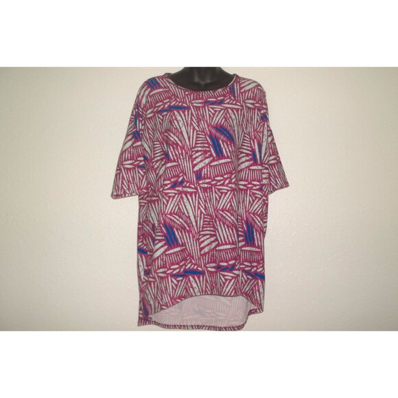 Women's Lularoe Top Tunic Size S Small Irma High Low Short Sleeve. - Picture 1 of 4
